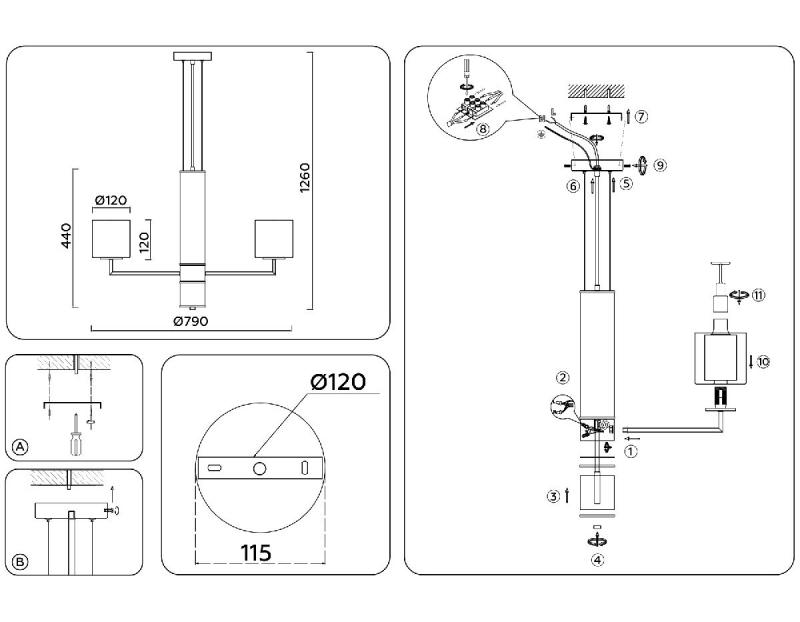 Подвесная люстра Ambrella Light High Light Heigh Light LH56013