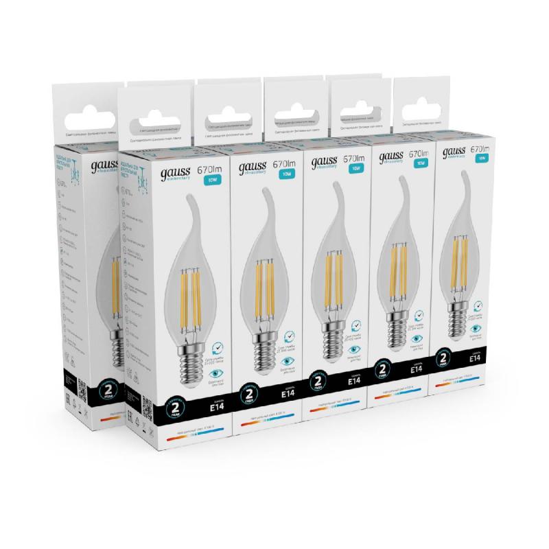 Лампа светодиодная Gauss Filament Elementary E14 10W 4100K 42120