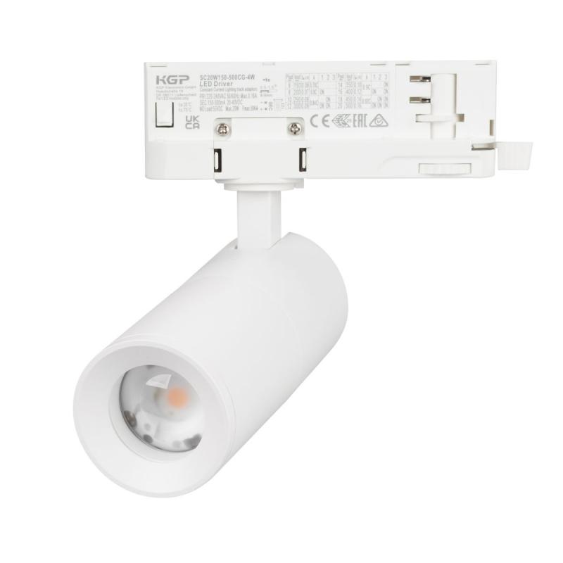 Трековый трехфазный светильник Arlight LGD-ARTEMIS-TRACK-4TR-R55-12W Day4000 (WH, 8-80 deg, 230V, TRIAC) (IP20 Металл) 058638
