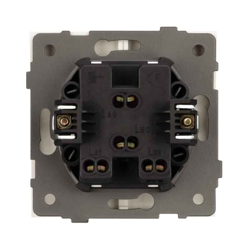 Механизм выключателя двухклавишный непроходной Arlight SWT-TENDO-MK02-PL-WH (230V, 10A) 054058