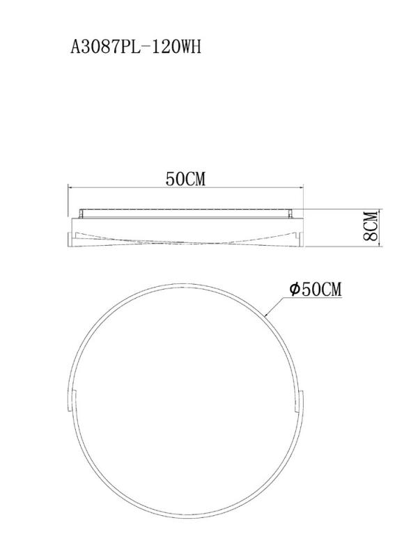 Потолочный светильник Arte Lamp Zibal A3087PL-120WH
