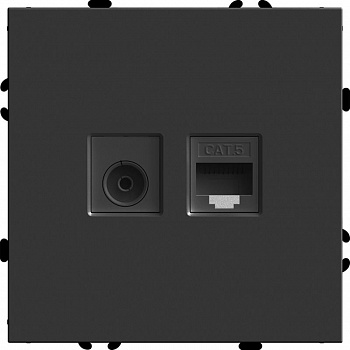 Розетка TV + компьютерная RJ-45 Stekker RST00-5106-05 Эмили 49846